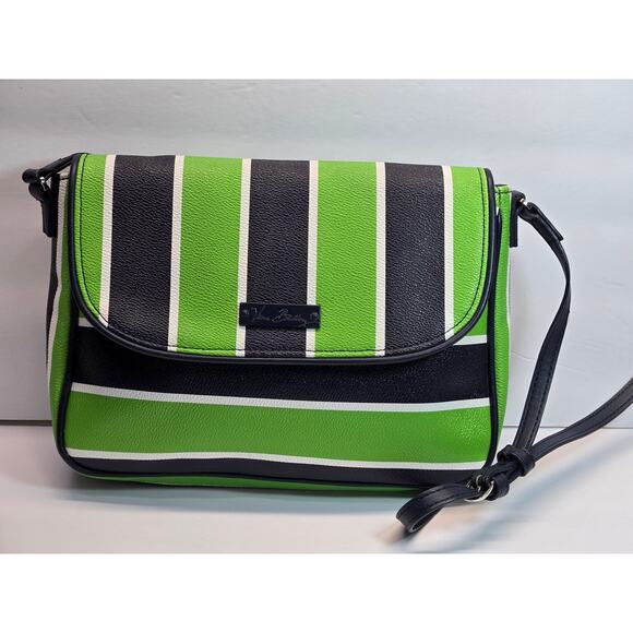 Vera Bradley Multi Color Stripe Crossbody Shoulder Handbag Purse Messenger - Picture 1 of 9